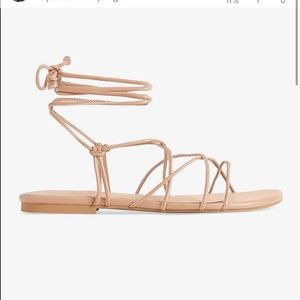 EXPRESS lace up nude sandal
